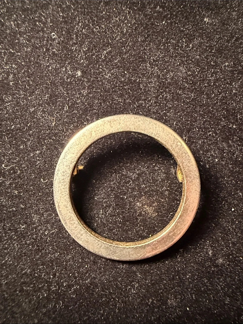 Minimalist Silver-Tone Round Statement Brooch